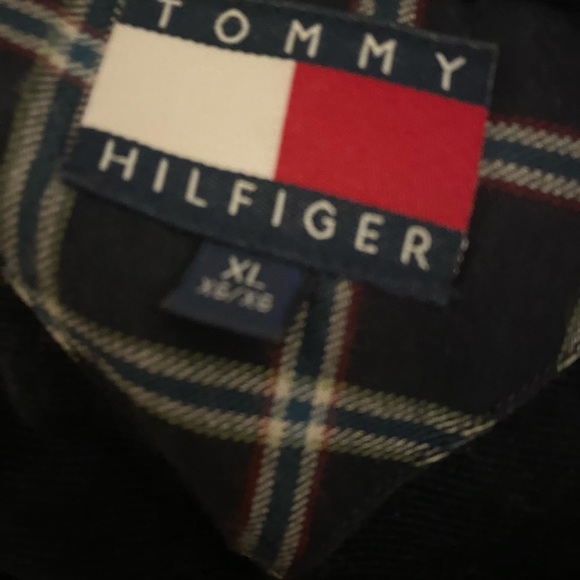 Vintage Tommy Hilfiger Y2K Mix Media Cord Plaid Preppy Academia Button Shirt XL - Picture 3 of 14